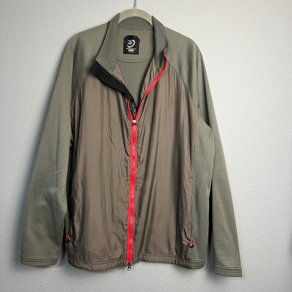 Zero Restriction Tour Series Lightweight Jacket M Full Zip Golf Gray Red Accents